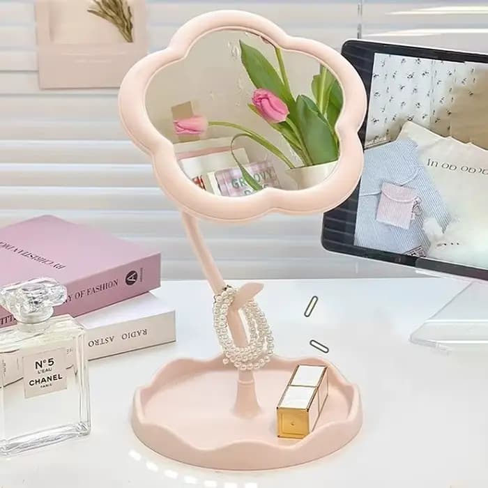 Miroir de maquillage de bureau en forme de tournesol