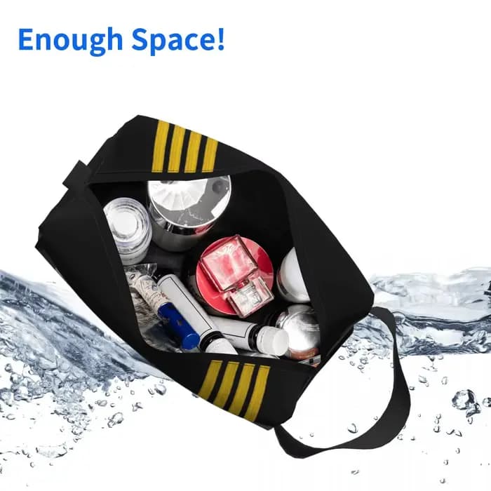 Trousse de toilette personnalisée Born To Fly Captain Stripes