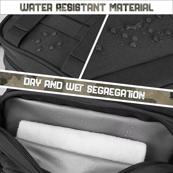 LHI trousse de toilette tactique pour hommes sac d'hygiène compartiment étanche outil de voyage Molle petit Kit Dopp