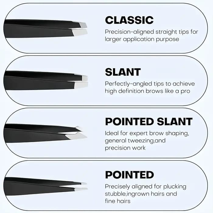 Pincettes et ciseaux professionnels de précision en acier inoxydable, adaptés au coupe des sourcils,