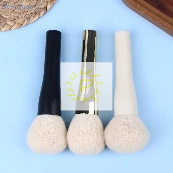 ♥ Grand pinceau de poudre pour le visage moelleux – Pinceaux de maquillage en fibres synthétiques douces pour Blush
