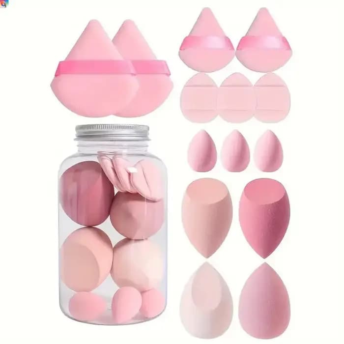 Nouvel ensemble de 14 éponges de maquillage, éponges pour fond de teint, éponges de beauté, accessoi