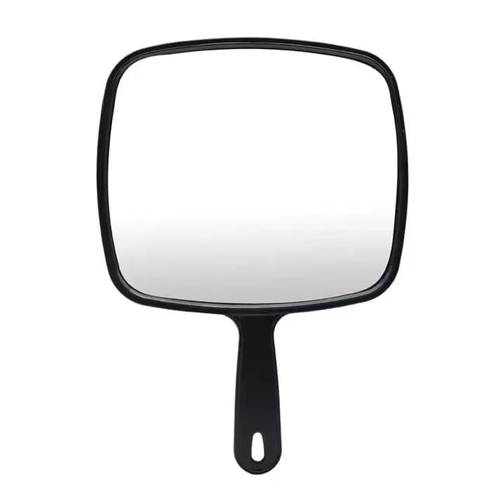 Miroir à main professionnel pour salon de coiffure, 2 pièces, avec poignée, miroir à main pratique p