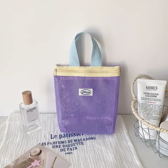 Sac à main en maille, sac de maquillage