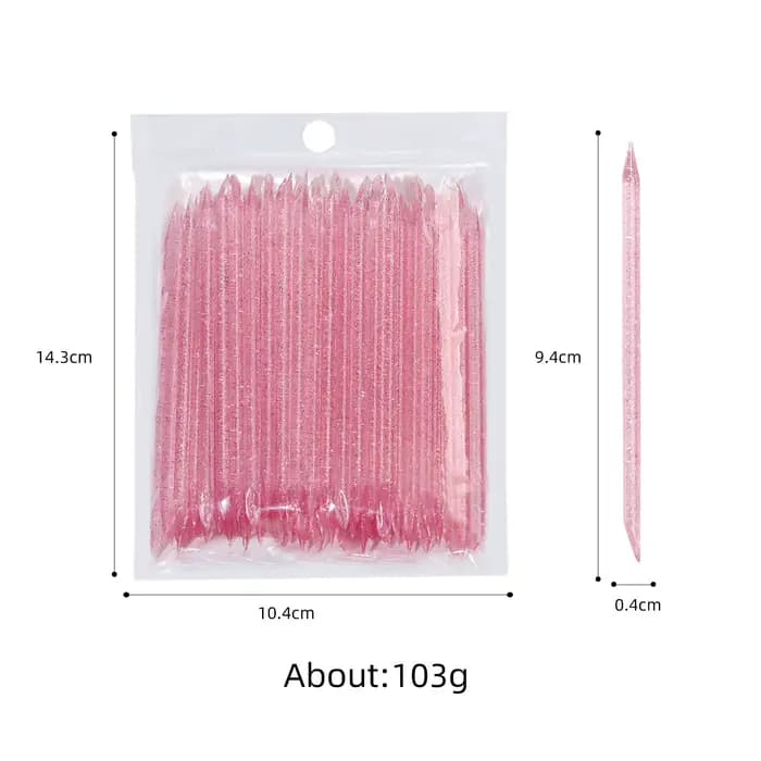 Bâton de paillettes en cristal réutilisable, Double extrémité, outil de retrait de cuticules, stylo
