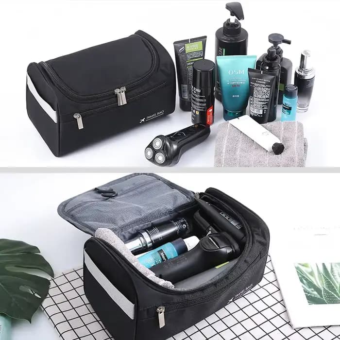 Organisateur de trousse de toilette de voyage suspendue et Kit Dopp d'hygiène de salle de bain avec crochet pour