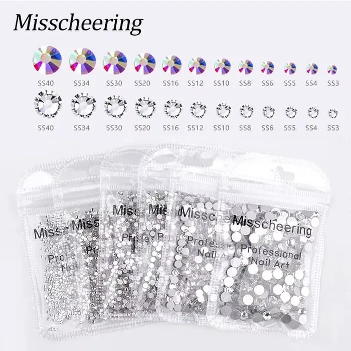 144/288/1440 pièces SS3-SS50 cristal AB clair Strass pour ongles Non correcteurs pierres à dos plat