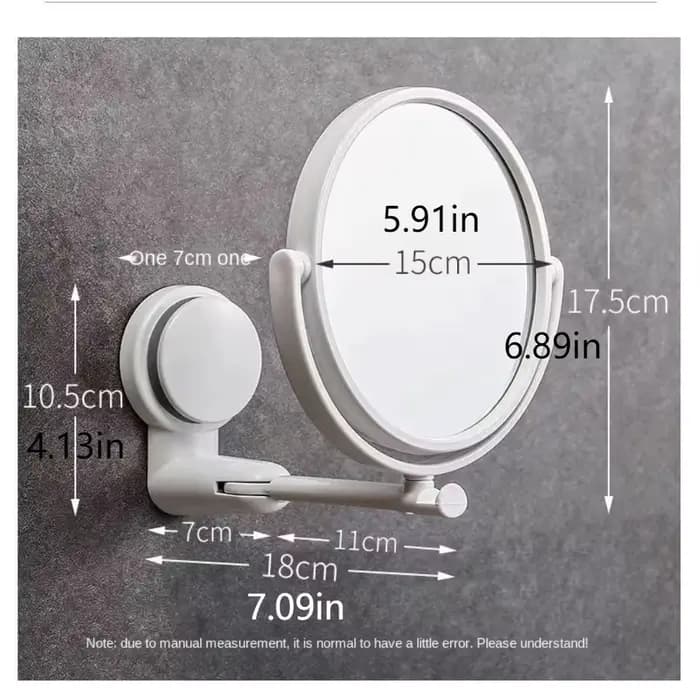 Miroir de maquillage grossissant Double face