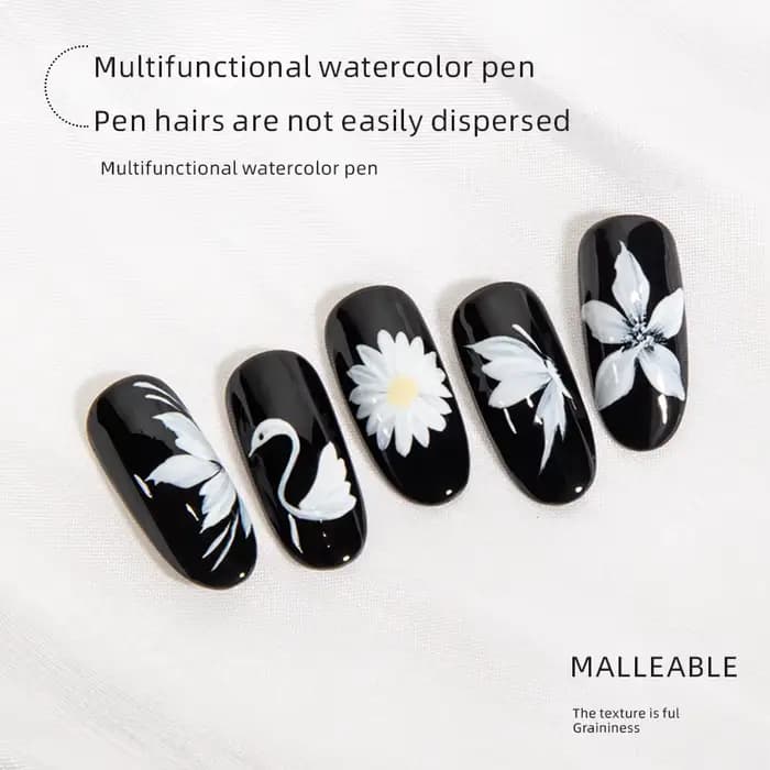 RS Nail Art peinture pinceau lignes acryliques stylo rayures grille fleur papillon dessin aquarelle pinceaux bricolage Design manucure outils