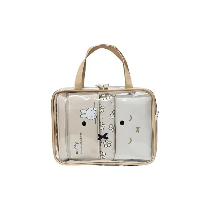 Kawaii Miffy 3-en-1 trousse de maquillage organisateur quatre sacs Total mignon lapin petits sacs de