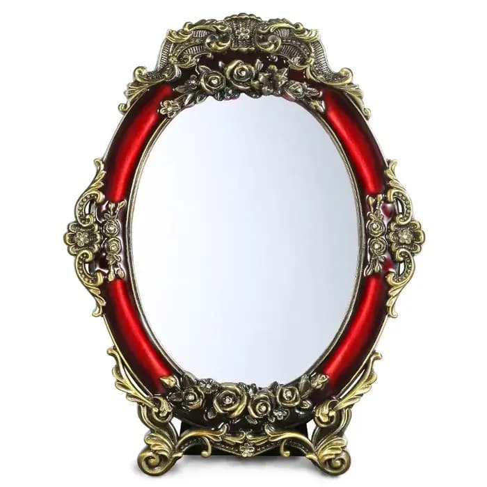 Miroir de maquillage Design Rose rouge