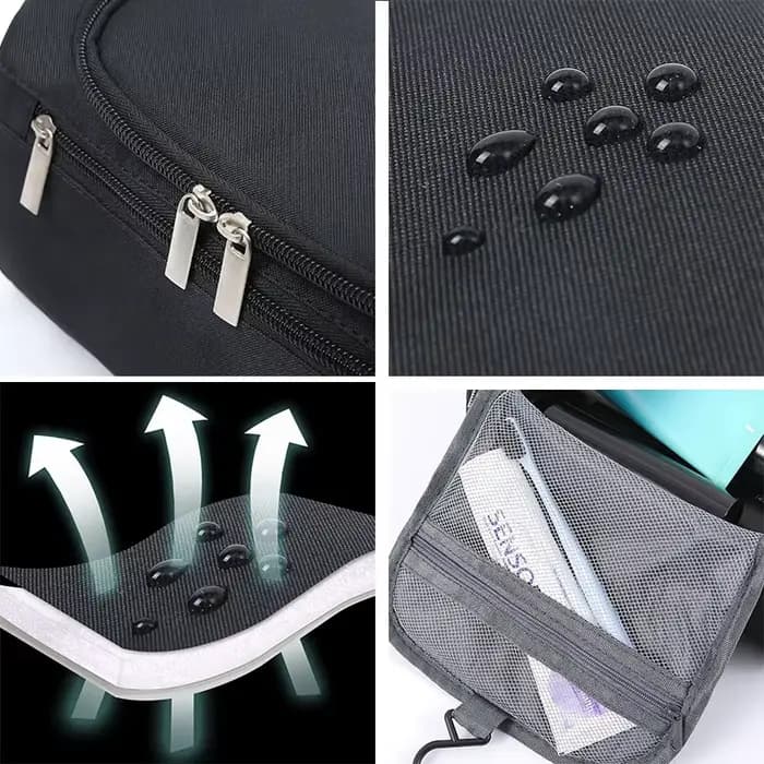 Organisateur de trousse de toilette de voyage suspendue et Kit Dopp d'hygiène de salle de bain avec crochet pour