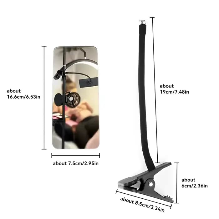 Miroir à clipser flexible 360 °