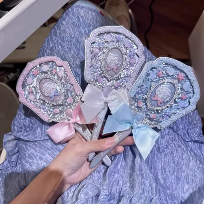 Flowerkaren maquillage main coquille perle Collection miroirs