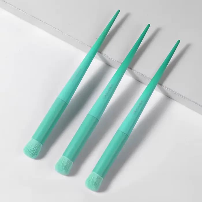 Série de pinceaux de maquillage simples vert d'eau Docolor pour fard à
