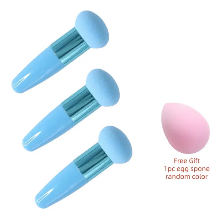 Stylo bouffant de maquillage en éponge à tête de champignon multicolore, stylo de contour, pinceau d