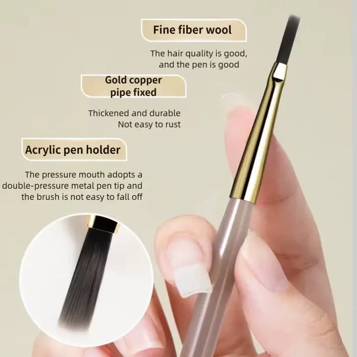 Ensemble de pinceaux pour Nail Art à carreaux français, stylo à dessin à motif de grille de ligne po