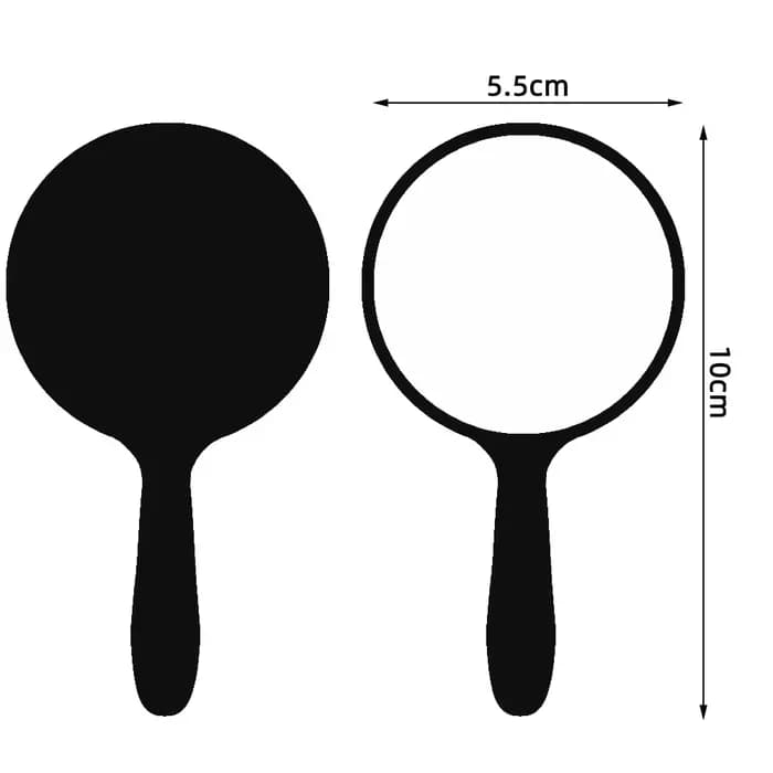 Miroirs à poignée de petite taille avec logo personnalisé