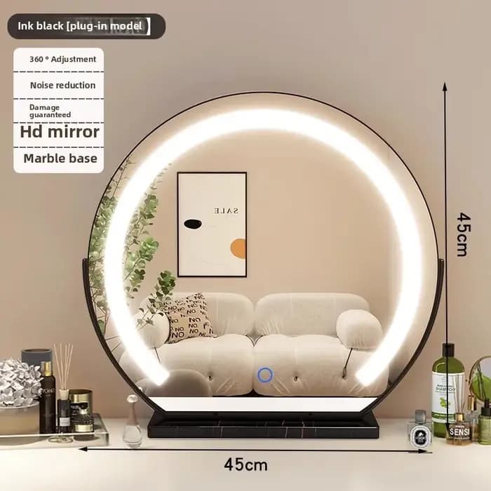 Miroir de maquillage LED intelligent pour la maison avec lampe