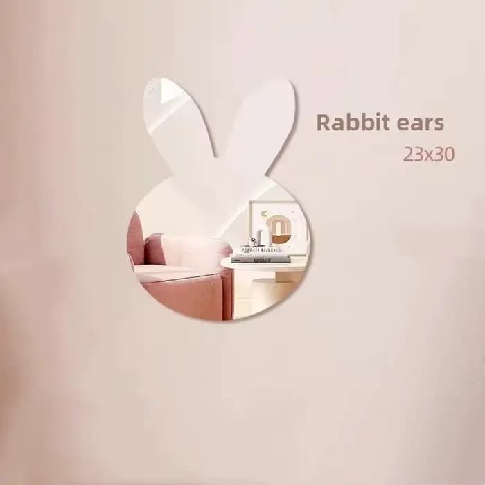 Miroir en acrylique en forme de lapin de dessin animé, miroir de maquillage incassable DIY, décorati