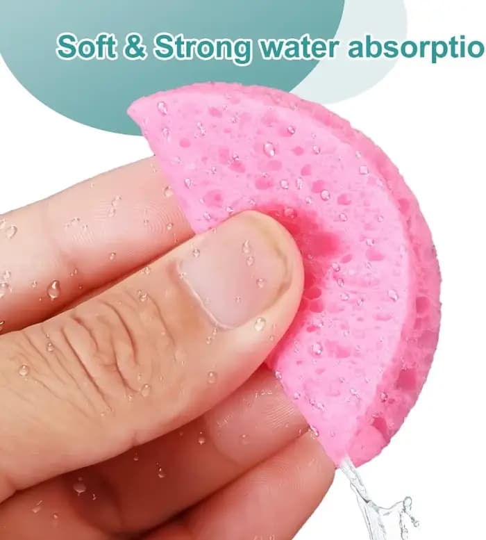 50-1000 pièces compresser visage lavage bouffée pâte de bois naturelle éponge visage lavage bouffée