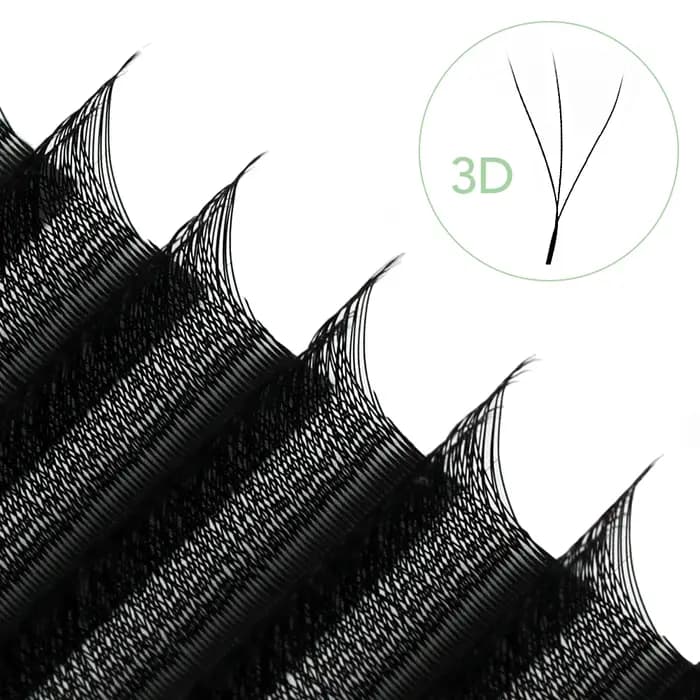 NATUHANA Extensions de cils en forme de W 4D 5D Volume ventilateurs