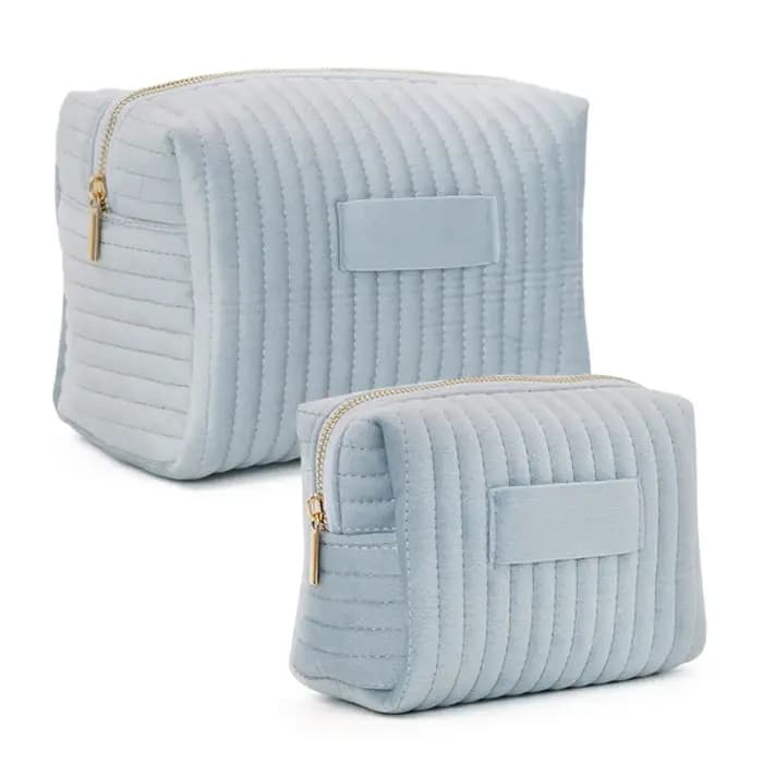Trousse de maquillage Portable en velours de grande capacité