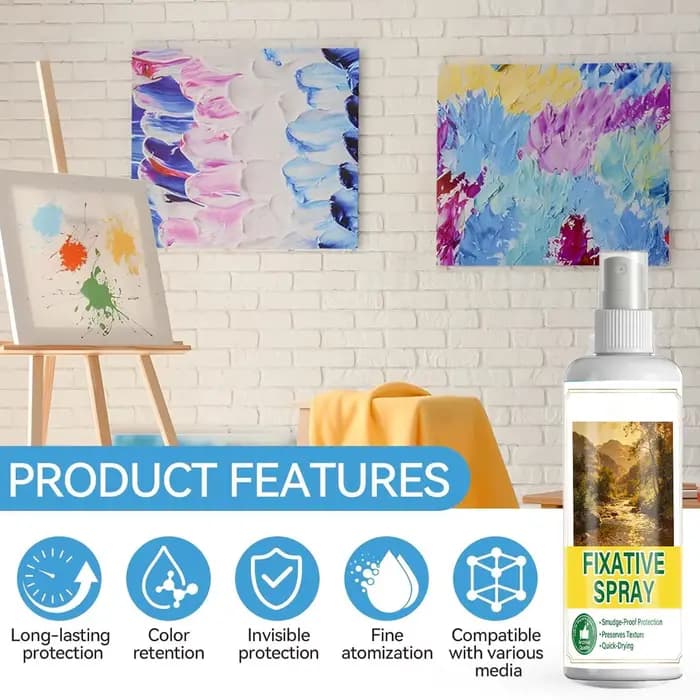 Nouveau Spray Fixateur d'Art 100ml Séchage Rapide Anti-taches Revêtement