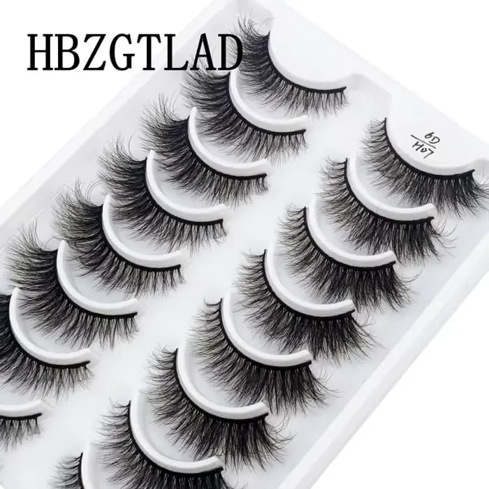 HBZGTLAD 10 paires 3D Faux cils de vison moelleux doux complet épais vaporeux naturel longs faux cil
