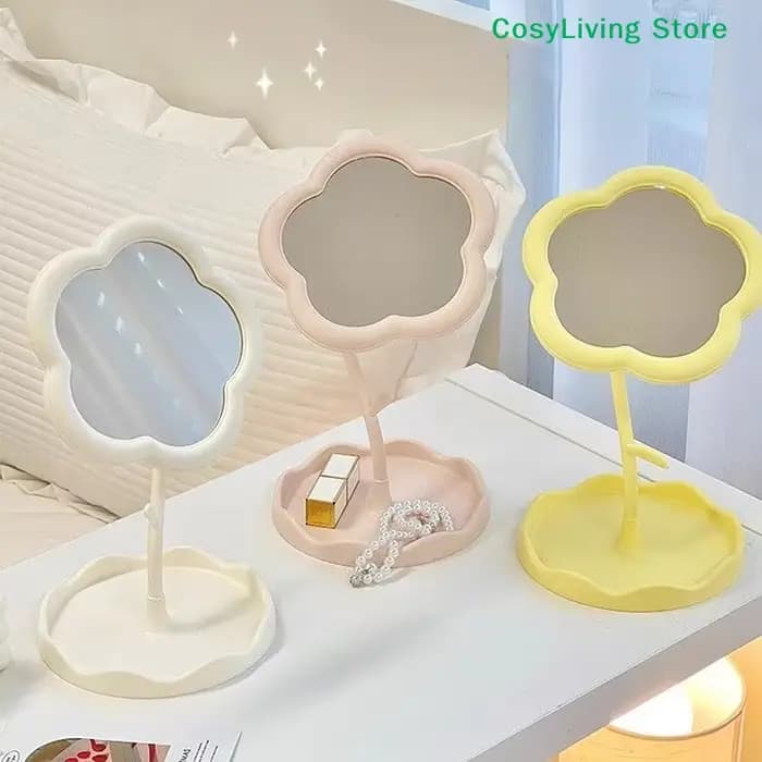Miroir de maquillage de bureau en forme de tournesol