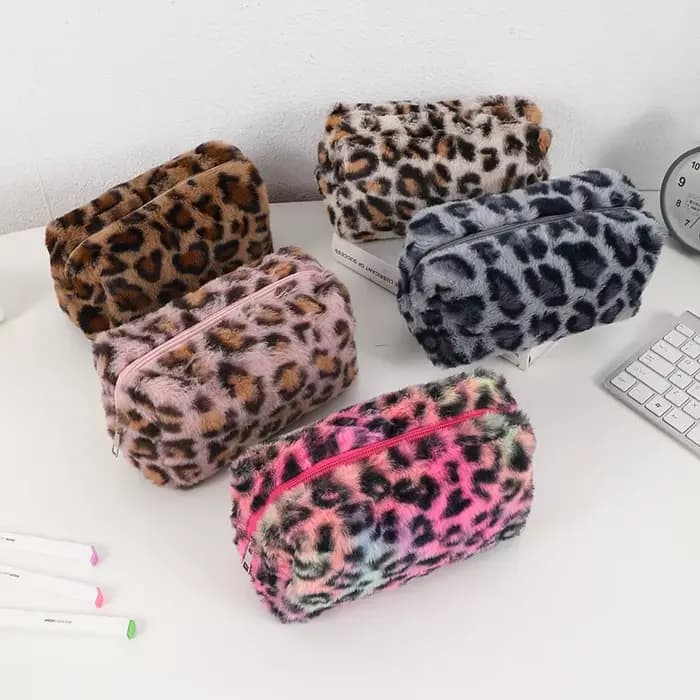 1 pièces trousse à crayons avocat école imprimé léopard boîte