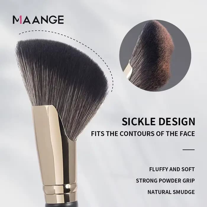 MAANGE Dense Blush Bronzer Brosse Pinceau de maquillage coudé
