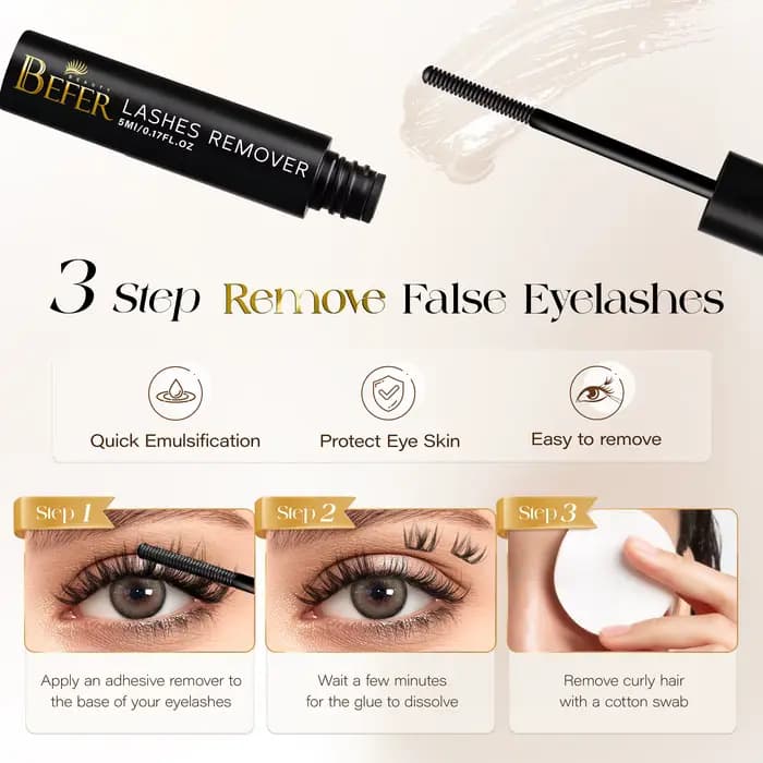 BEFER – colle pour cils 2 en 1, liaison et joint de cils + dissolvant de cils, adhésifs imperméables