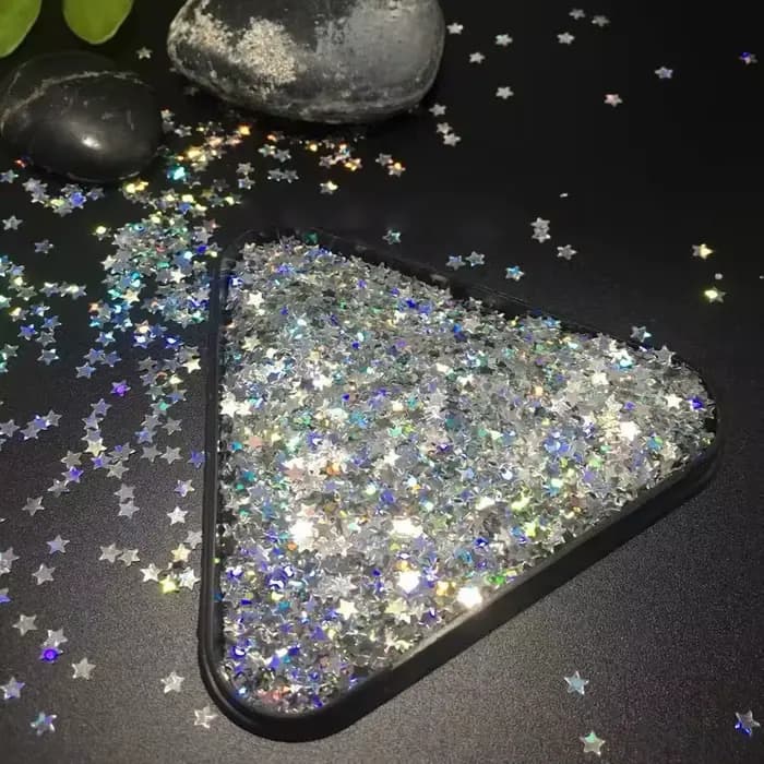 10g Laser argent étoile ongles paillettes paillettes 3D holographique étoiles papillon étincelle flo