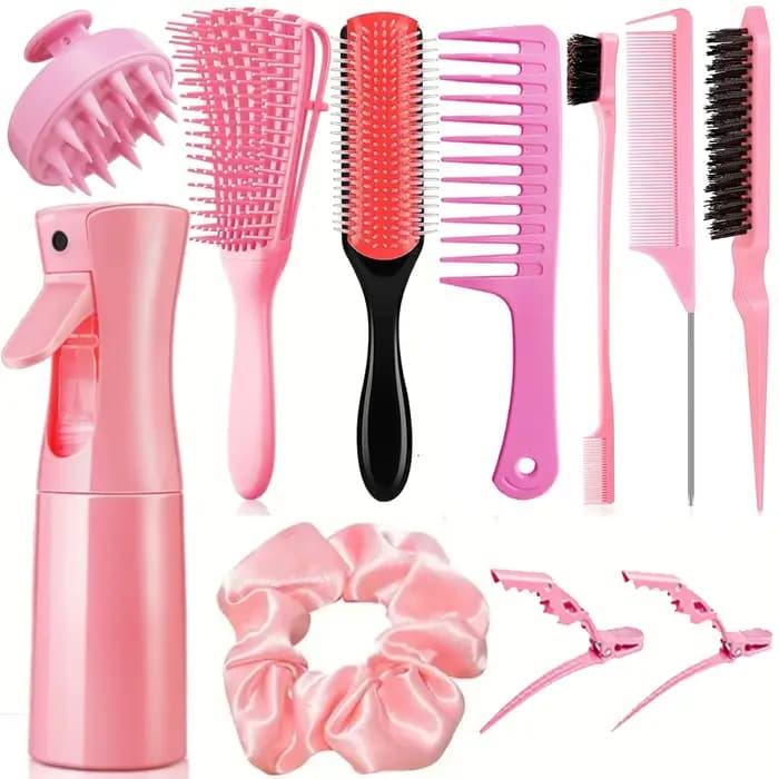 Kit de soins capillaires pour cheveux bouclés secs et humides