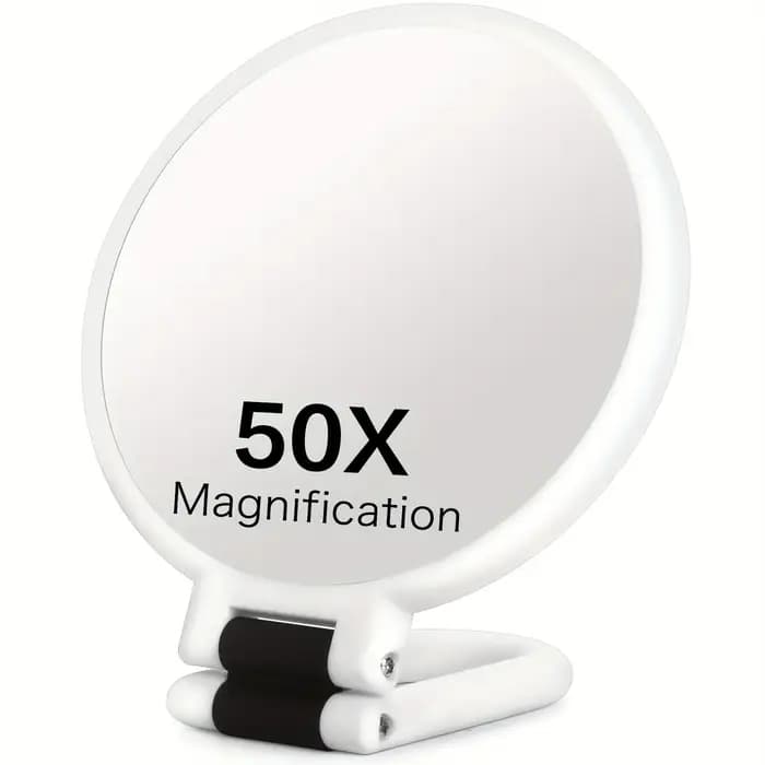 50x Miroirs de maquillage portables à double face