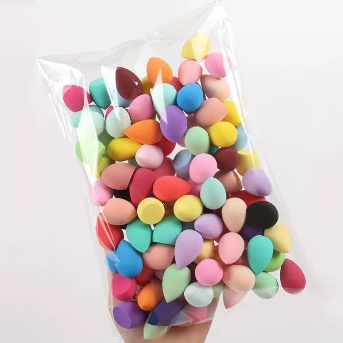 10/20/50/100 pièces de mini éponges de beauté, différentes formes et couleurs d'éponges de maquillag