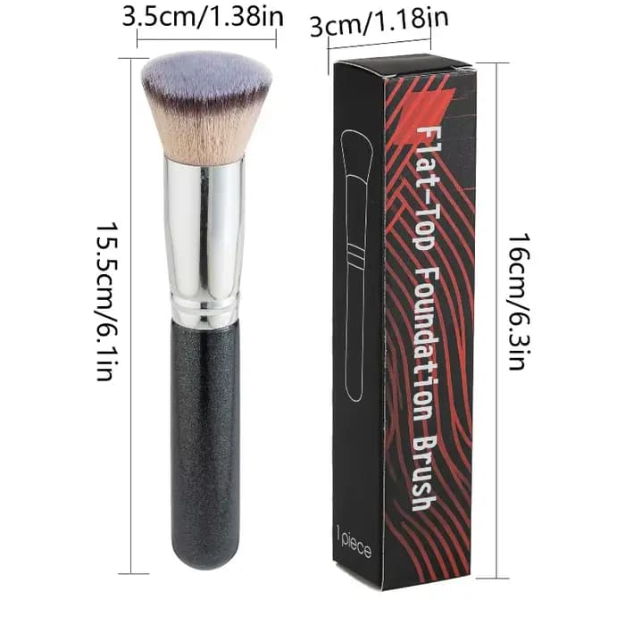 1 pinceau de maquillage avec boîte pour fond de teint