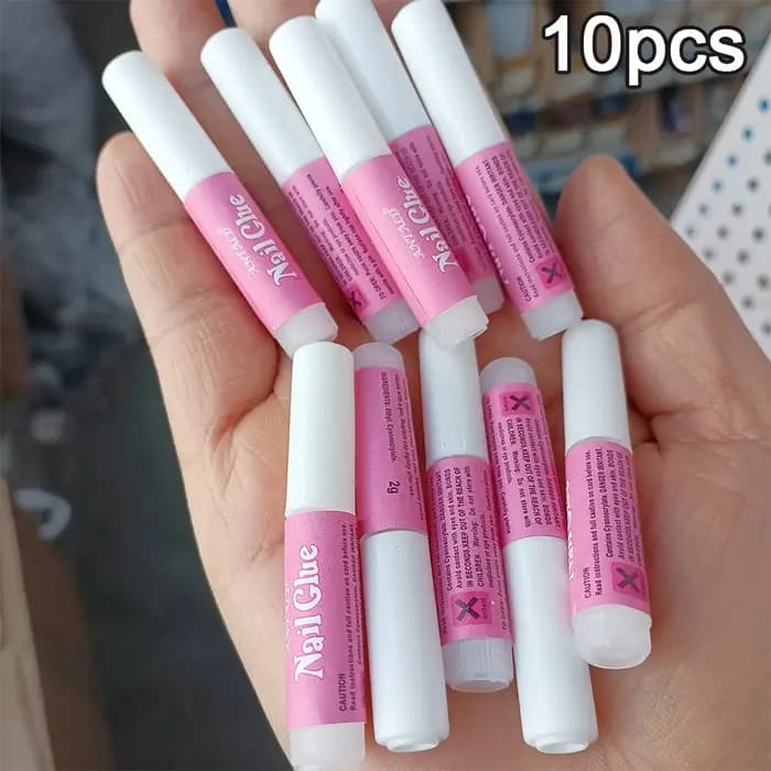 50 pièces colle à ongles pour ongles acryliques