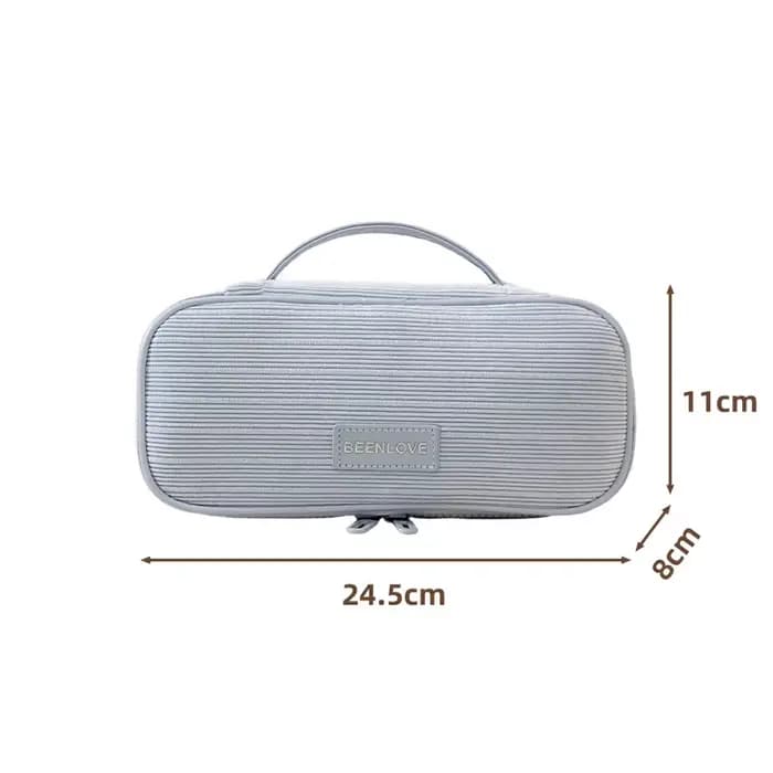 Sac à cosmétiques en velours côtelé, sac de rangement étanche de grande capacité, fourre-tout Portab