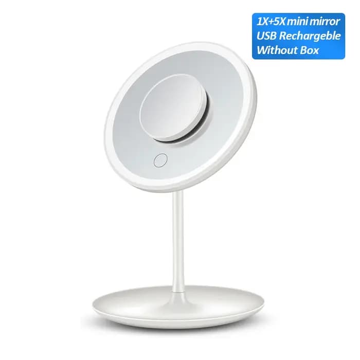 Miroir de maquillage LED 1X 5X Grossissement Rotation Portable Double Face Cosmétique Miroirs Avec Lampe LED Dressing Vanity Mirror