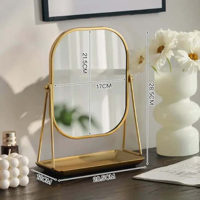 Miroir de maquillage rotatif