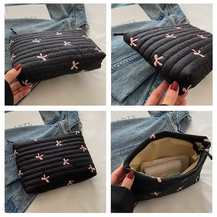 Trousse de maquillage mignonne avec fermeture éclair