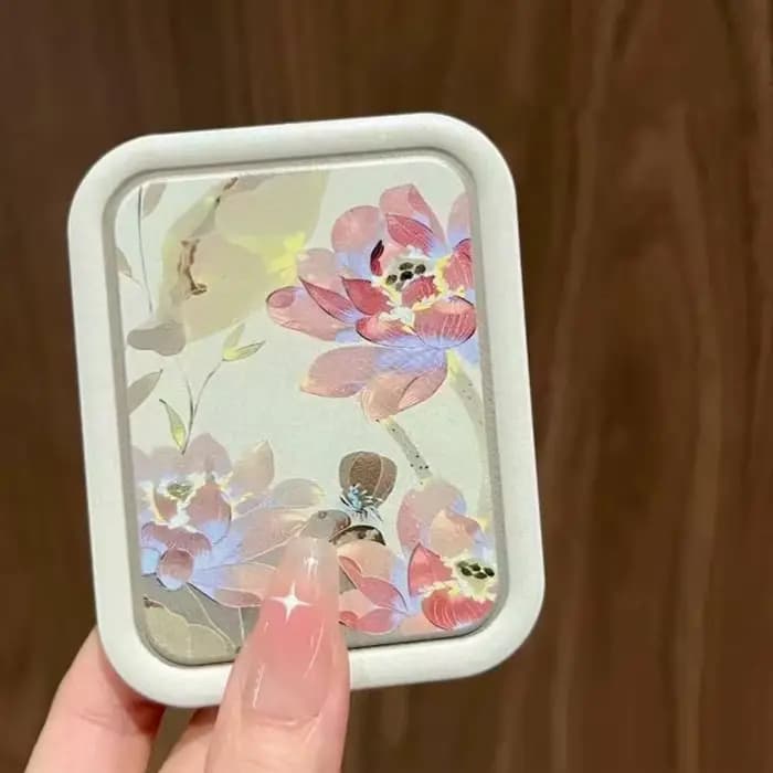 Miroir de maquillage pliant Lotus créatif