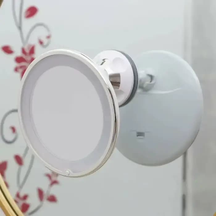 Miroir de maquillage LED avec loupe 10X et col de cygne flexible – Ventouse