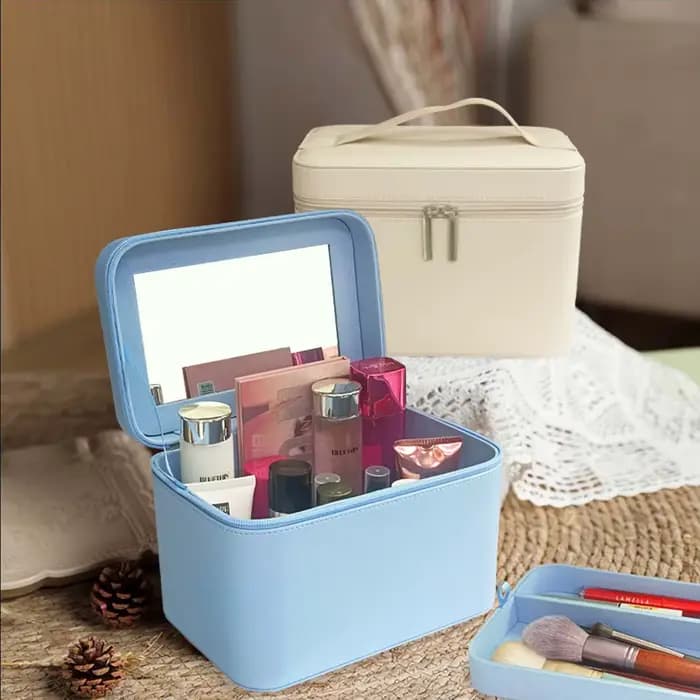Trousse de maquillage avec grand miroir