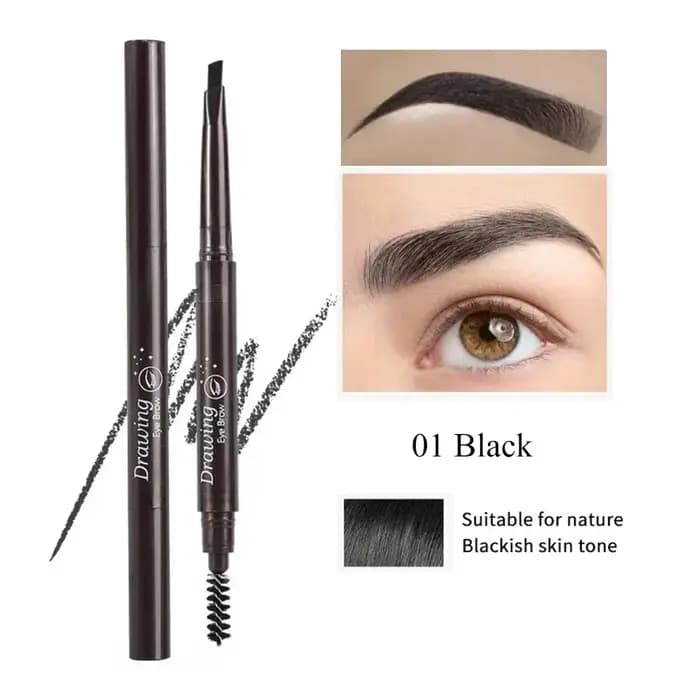 Crayon à sourcils imperméable à Double tête extrêmement fin