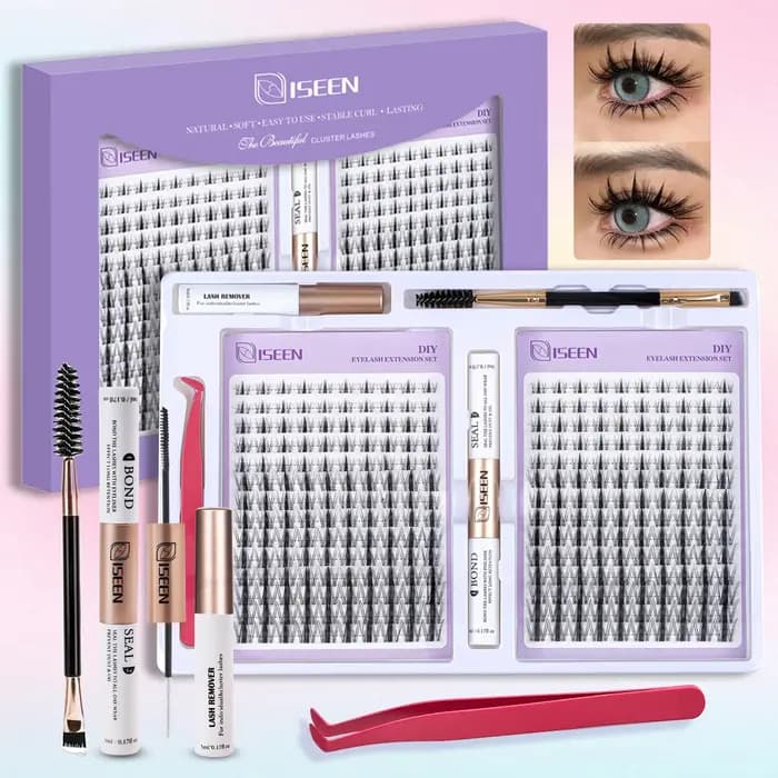 ISEEN bricolage Kit d'extension de cils grappe mélange