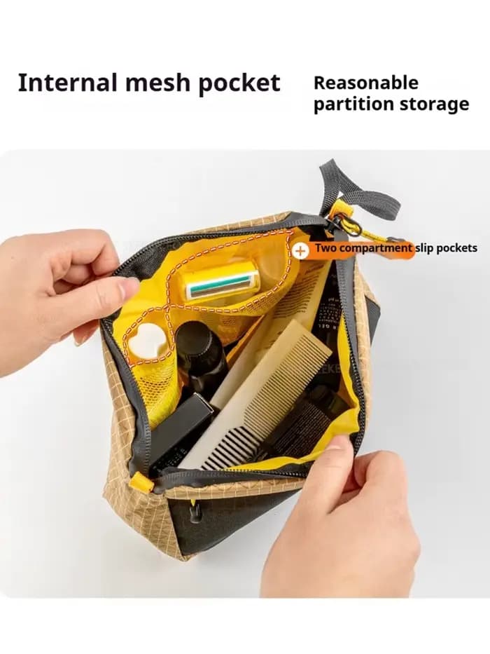 HIKEMAN trousse de toilette voyage cosmétique stockage organisateur pochette pour Camping randonnée cyclisme Pack extérieur étanche sac de lavage UHMWPE