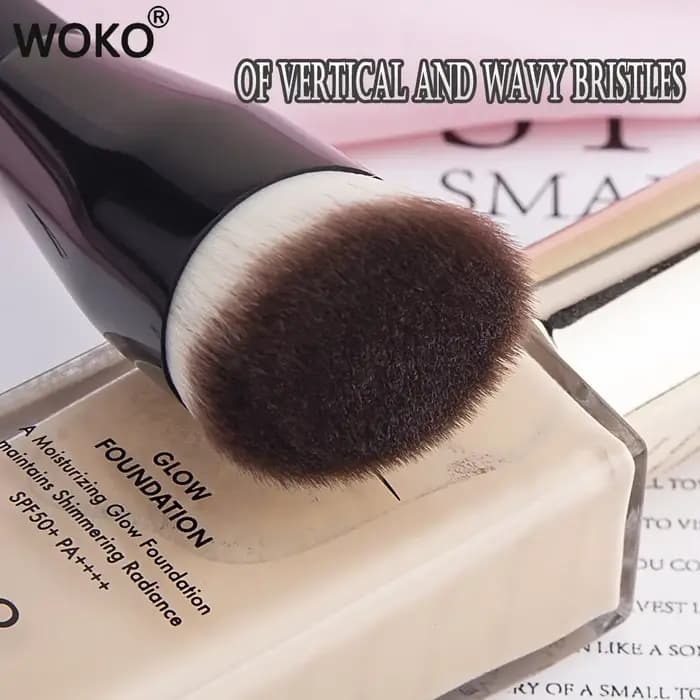 Pinceaux de maquillage pour fond de teint à dessus plat, cheveux synthétiques à angle plat, fond de